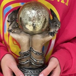 Halloween Crystal ball in hand
